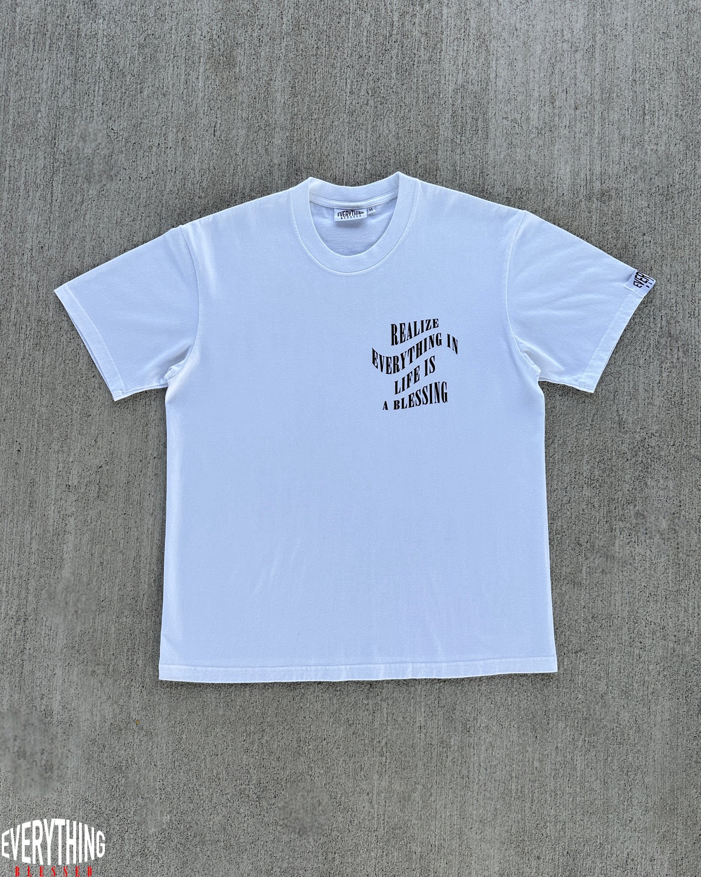 WHITE/BLACK SLOGAN T-SHIRT