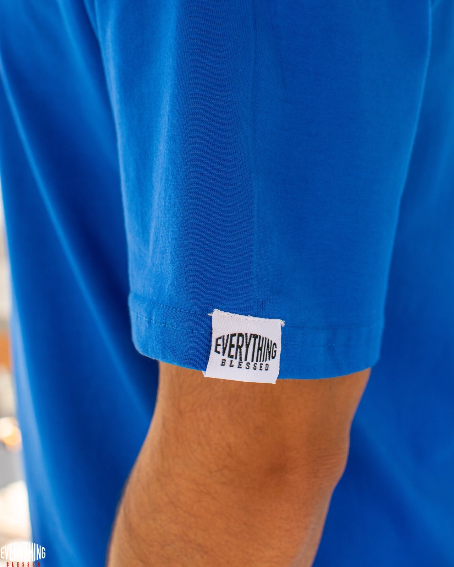 ROYAL BLUE/WHITE “EB” ESSENTIAL T-SHIRT