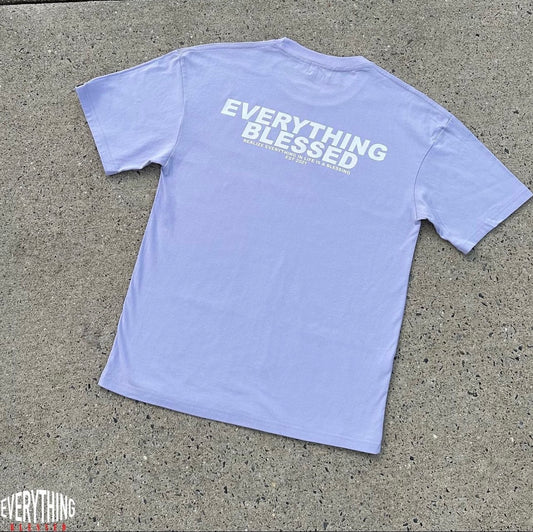 LIGHT PURPLE/ WHITE “EVERYTHING BLESSED” ESSENTIAL T-SHIRT