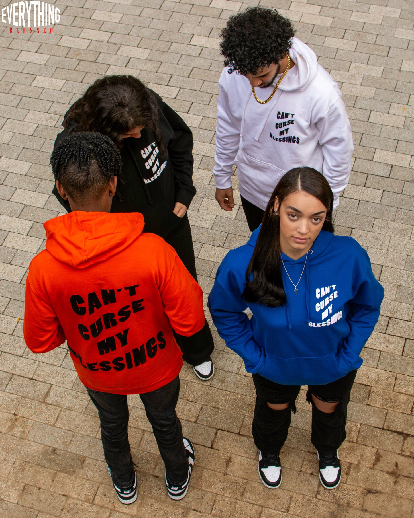 ORANGE/BLACK “C.C.M.B” PUFF PRINT HOODIE