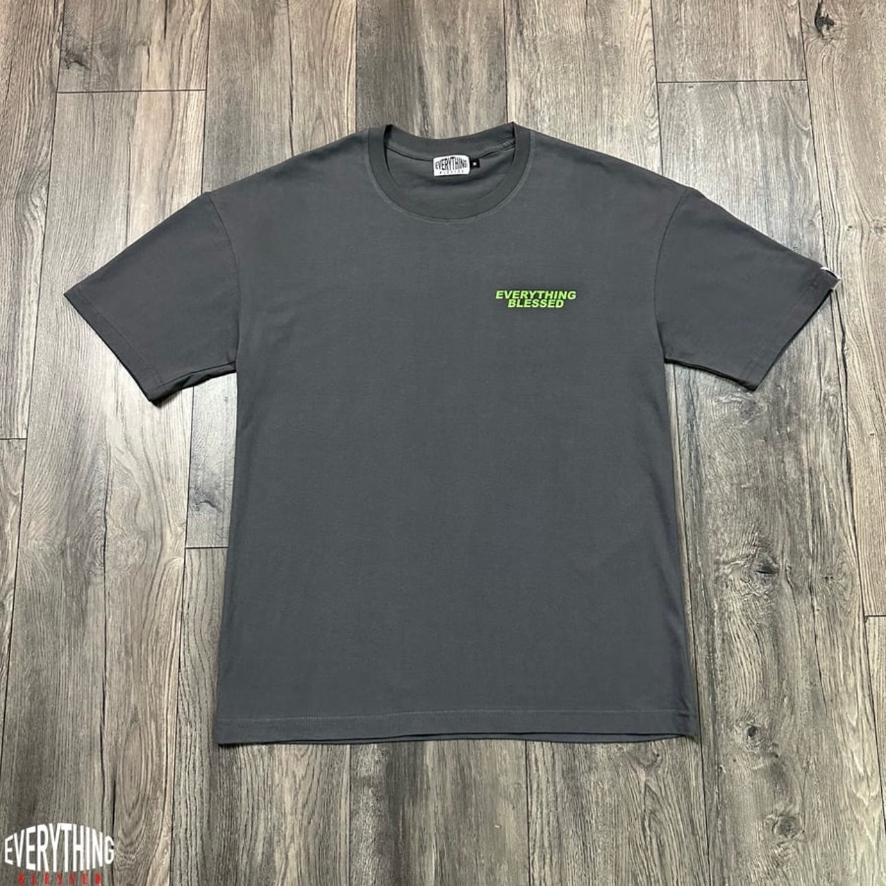 GRAY/LIME GREEN “EVERYTHING BLESSED” ESSENTIAL T-SHIRT